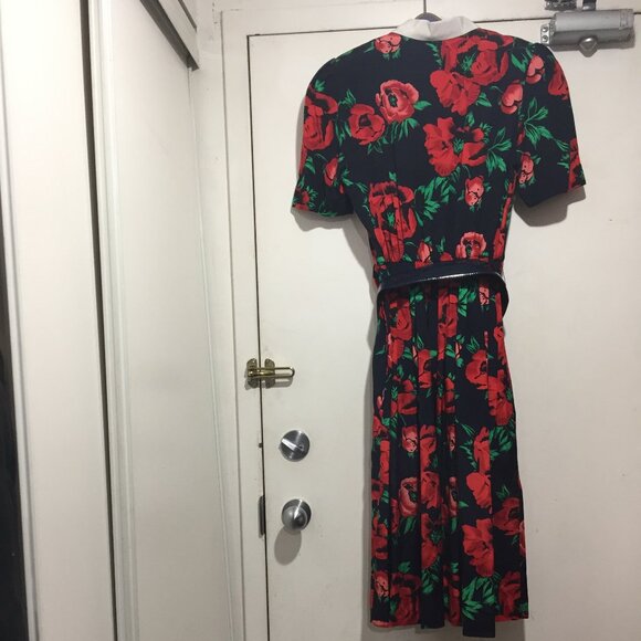 VINTAGE ERIC RYAN FLORAL PRINT DRESSES SIZE 10 - Picture 5 of 6